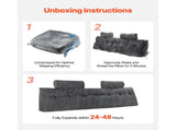 Headboard, King Size Wedge Headboard with 2 Side Pockets and 2 Headrests, Bed Wedge V952-CTBZKINGCCHS803KE001V0