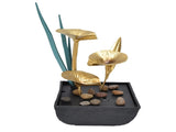 Indoor Tabletop Fountain Lotus LED Waterfall Fountain Ornament Feng Shui Art Craft Home DecorationAU V1294-YM0710-3115210156212