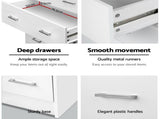 Artiss 6 Chest of Drawers - ANDES White FURNI-NEW-DT-WH-AB