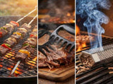 ASMOKE Essential Smart Portable Wood Pellet Grill & 3pc BBQ Tool Set & 5lb Applewood Pellets V642-XFAS-ESS-GRL-TLK3-AP5LB