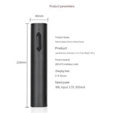 Black Electric Wine Opener and Black Decorative Iron Wine Rack Set - Rechargeable Automatic V888-ELOSUNG56332-1