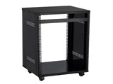 16U AV Rack, 90.7 kg Max Load Capacity, Home Recording Studio Rack with Lockable Caster Wheels, Open V952-LYSJJ16U18YCAXC9D001V0