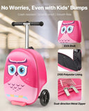 VEVOR Ride-on Luggage 20-inch Kids Scooter Suitcase with Flash Wheels Pink V952-FDDQXXLX20INHPZ8K001V0