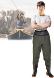 Waist Pants, Thickened Rain Boots, Water Pants with PVC Waterproof, Anti Slip, Wear-Resistant V1107-133-68369-GRN-40