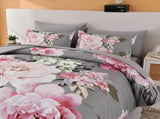 Grey Blush Peony Garden Comforter Quilted Doona Set V745-AB011070AJ3