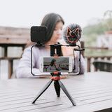 Vlogging Video Rig With Led Light Mic & Tripod PRL-6111ACD
