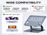 7-in-1 Laptop Stand Docking Station Ergonomic Laptop Riser 360 Rotatable - PD Charging HDMI USB-C V985-LAPTOPSTAND