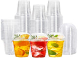 432x 14oz Premium Plastic Clear Cups BPA Free - with Dome Lids V563-CP1411-24L-1BOX