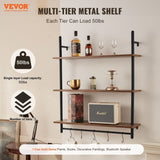 VEVOR Industrial Pipe Shelf 3 Tier 32x9.84in Wall-Mount for Kitchen Bedroom V952-JSGZWJYGHMBHKQBT1V0