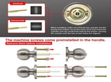 Satin Nickel Keyed Alike Entry Door Knob and Deadbolt Set, Stainless Steel, 3 Piece V1370-AZ4-08110