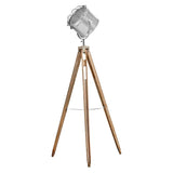 Nautical Tripod Floor Lamp Search Light Modern Chrome Head with Mesh V563-BR-75029