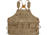 Chef Apron, Waterdrop Resistant Cotton Canvas Cross Back Adjustable Apron, 70*74.5cm V1192-AZ-W-0217