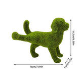 European Style Flocked Dog Figurine, Moss-Covered Animal Ornament for Outdoor Lawn, Garden, and V1366-AZ2-W-16415