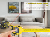60m Laser Measure, Cross-line Laser Level, 5m Tape Measure Yellow V915-HO0305-YE