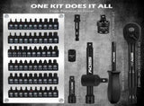 Mechanics Tool SAE/Metric 1/4" & 3/8" Drive Socket Adapters Combination Wrench V465-81170