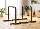 Everfit Dip Station Parallette Bars Home Gym Workout Stand Black PUB-A-SH02-BK
