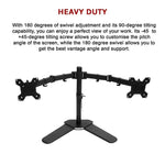 13"-27" Dual Screen Monitor Stand TV Bracket Computer Display Desk Mount Holder V63-824361