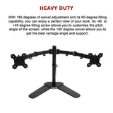 13"-27" Dual Screen Monitor Stand TV Bracket Computer Display Desk Mount Holder V63-824361