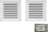 2pcs Attic Vent Soffit Vent Aluminum Wall Vent Metal Shed Vent Square Vent Louver Vent Grille with V1259-DP01-A-3318