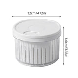 Garlic Storage Box White PP Multi-Use Freezer Container for Fridge 3Pcs V1370-AZ4-08917