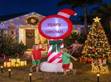 Jingle Jollys Christmas Inflatable Pole 1.8M Height LED Outdoor Decorations Illuminated XMAS-INF-POLE-6FT