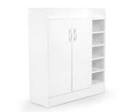 21 Pairs Shoe Cabinet Rack Storage Organiser - 80 x 30 x 90cm - White CBT-080-030-090-WH