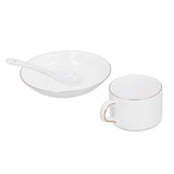 4 Set Coffee Cup Set Coffee Mug with Saucer Spoon Tea Mug Drinkware Gift for Home Kitchen V1294-YM0901-3118210136911