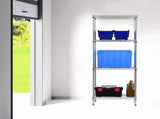 Modular Wire Storage 45x45cm Steel Shelving Chrome With Fixed Legs For Garage Warehouse Or Kitchen V63-841271