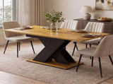 Levede Dining Table Extendable 120cm-160cm 6 People Rectangular Dining Room CH1176-OA-AU