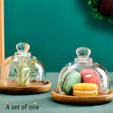 3X Multifunctional Mini Dessert Serving Stand Cake Dish with Dome Lid Platter Cake Plate for Home V1366-AZ2-W-15712