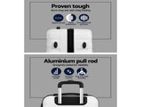 Wanderlite 3Set 20-24-28 Inch with TSA Lock Spinner Travel Suitcase Carry On Hard Shell LUG-ABS-AJ-3SET-WH