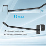 96 Pcs Gridwall 4 Inch Black Metal Panel Hook Hanger Square Tube Cubicle Coat Hook Peg V1192-AZ-W-22098