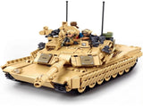 Sluban B1365 Model Kit 135 M1A2 Abrams TUSK II Battle Tank MBT Modern US Army Military Buildin SLB1365