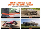 Heavy Duty Tow Strap Recovery Kit 85.1 mm x 9.1 m Tree Saver Winch Strap, Triple V952-DZDL3IN30FTJG2LACV0