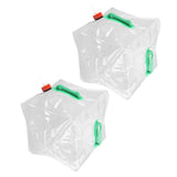 2Pcs 20L Folding Water Bucket PVC Portable Transparent Water Container with Spigot for Camping V1294-YM0523-3111210337211