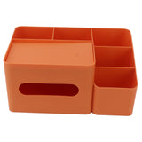 Tissue Box Organizer with Lid Plastic Exquisite Smooth Surface Tissue Desk Organizer for Home Office V1294-YM0706-3117230170012