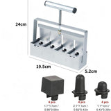 4 Cell Soil Blocker - Heavy Duty Steel Seedling Block Maker with 3 Seed Pin Sets, Reusable Hand V888-ELOSUNG18563