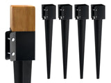 Fence Post Anchor Ground Spike 4 Pack 36 x 4 x 4 In Metal Fence Stakes V952-FXDD35YC36YCP7NVLV0