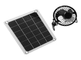 10W Photovoltaic Solar Panel Charger Kit with Fan Dual USB Female Ports for Outdoor Chicken House V1294-YM0714-3114210110511