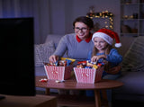 6 Pack Movie Night Gifts Baskets Plastic Popcorn Box Containers with Bags and Bows for Holiday Lover V1259-DP01-A-5636