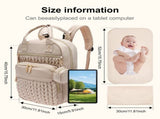 Diaper Bag Backpack Stylish Baby Diaper Bag Waterproof Travel Backpack with Changing Pad Stroller V1366-AZ2-W-14961
