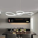BAMDECOR A022 Modern Designer Infinity LED Chandelier Island Ceiling Pendant Light V255-BAM-A022-120-SILVER