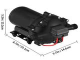 RV Water Pump 5.3 GPM 5.5 Gallons Per Minute 12V Water Pump Automatic 70 PSI Diaphragm Pump with 25 V952-12VDCSFWP1-JBCXB1V0