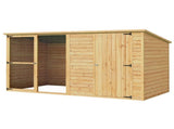 i.Pet Dog Kennel Extra Large 2.28M Wooden House Bed Outdoor Pet Puppy Cabin Log PET-GT-DH228-WOOD-AB