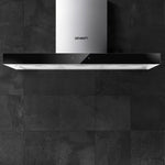 Devanti 900mm Range Hood 90cm Rangehood Glass Stainless Steel RH-D-M75-90-SR-BK