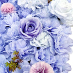 Artificial Flower Wall Backdrop Panel 40cm X 60cm Mixed Lilac Flowers V77-1193822