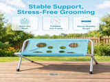Dog Grooming Hammock, 2-in-1 Foldable Pet Grooming Bed, Mesh Bath Stand with Strap, Portable Wash V1366-AZ2-W-18331