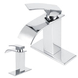 3/8 Standard Wide Spout Single Hole Brass Waterfall Hot and Cold Water Faucet Basin Water Tap V1294-YM0901-3112200089611