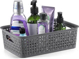 8-Pack Woven Plastic Storage Baskets for Bathroom Vanity, Kitchen Pantry & Office Desk Organization V1107-CS-FTSNK