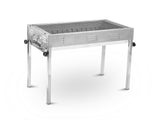 Stainless Steel Portable Outdoor BBQ Barbecue Grill Set Charcoal Kebab Picnic Camping Sets Medium V610-BBQMED-SIL